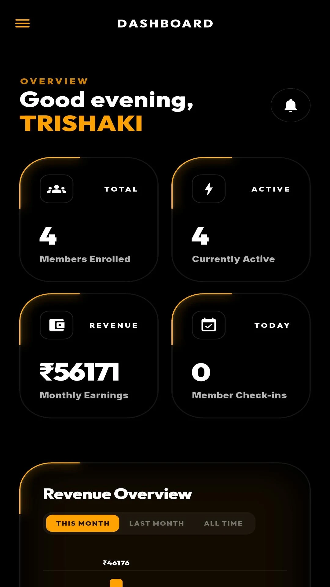 Gymbuk Gym Management Software Members Dashboard